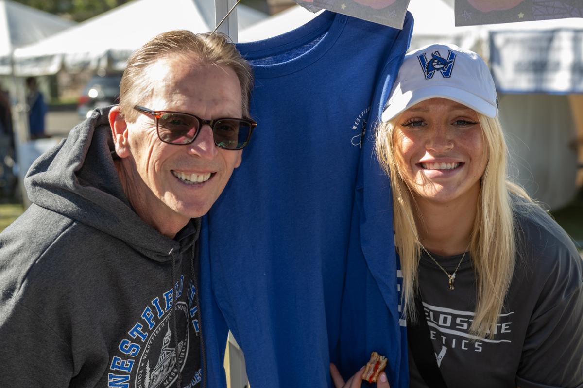 Sports Medicine and Human Performance Department faculty member and student smiling.