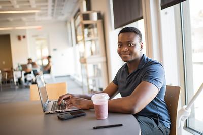 student studying