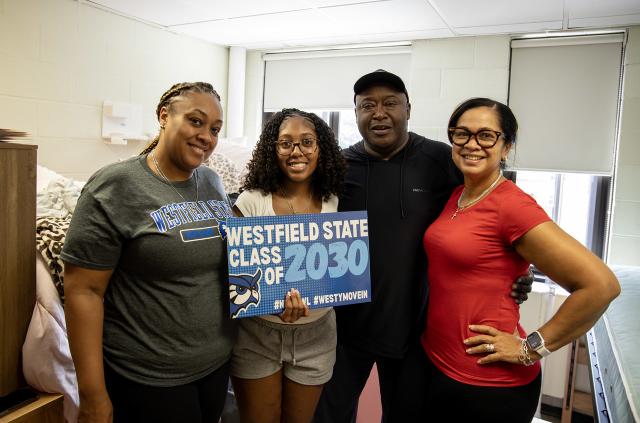 Westfield State family at move-in day.